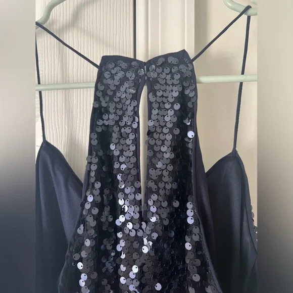 Express - Navy Sequin Mini Dress - Size XS - Picture 3 of 6